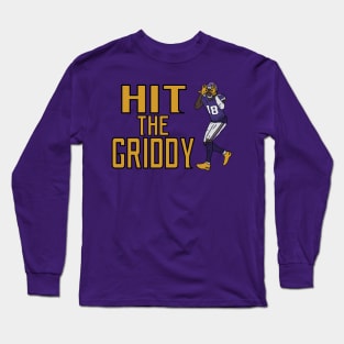 Justin Jefferson Hit The Griddy (Style 2) Long Sleeve T-Shirt